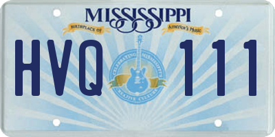 MS license plate HVQ111