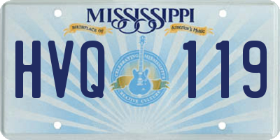 MS license plate HVQ119