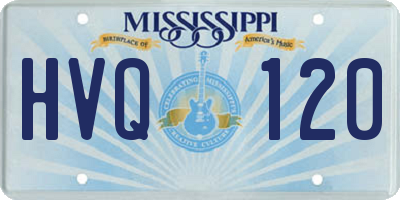 MS license plate HVQ120