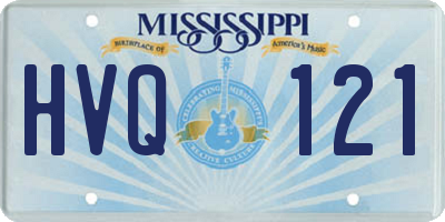 MS license plate HVQ121