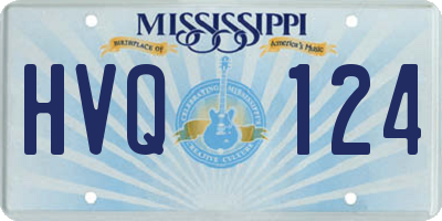 MS license plate HVQ124