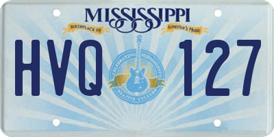 MS license plate HVQ127