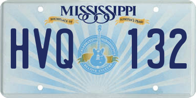 MS license plate HVQ132