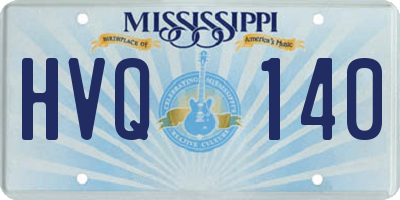 MS license plate HVQ140