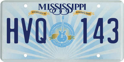 MS license plate HVQ143
