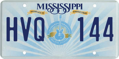 MS license plate HVQ144