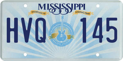 MS license plate HVQ145