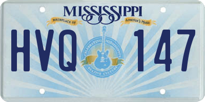 MS license plate HVQ147