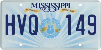 MS license plate HVQ149