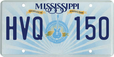 MS license plate HVQ150