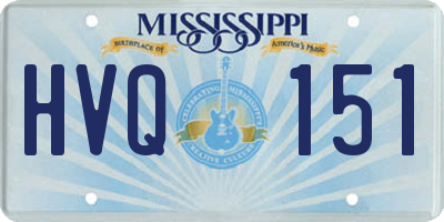 MS license plate HVQ151