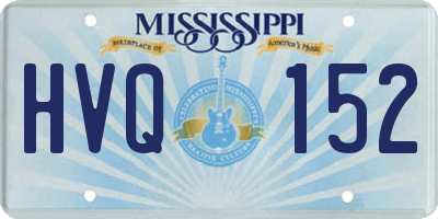 MS license plate HVQ152