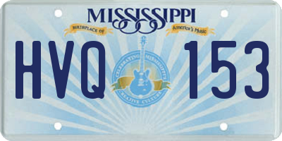 MS license plate HVQ153