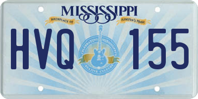 MS license plate HVQ155