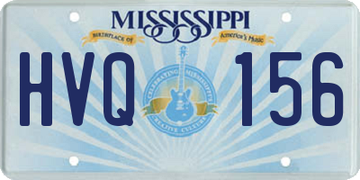 MS license plate HVQ156