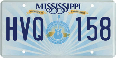 MS license plate HVQ158
