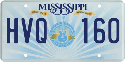 MS license plate HVQ160