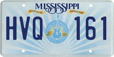 MS license plate HVQ161