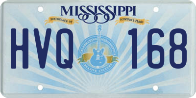 MS license plate HVQ168
