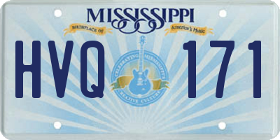 MS license plate HVQ171