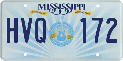 MS license plate HVQ172