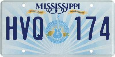 MS license plate HVQ174