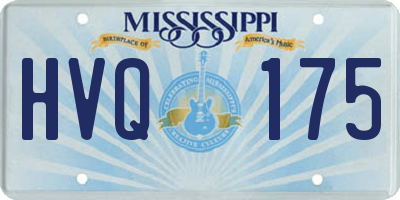 MS license plate HVQ175
