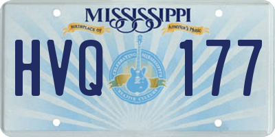 MS license plate HVQ177