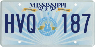 MS license plate HVQ187