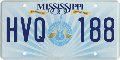 MS license plate HVQ188