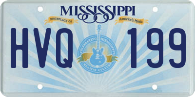 MS license plate HVQ199