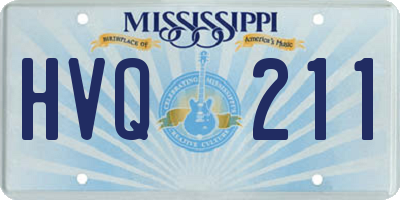 MS license plate HVQ211