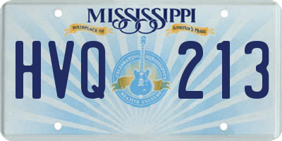 MS license plate HVQ213