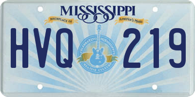 MS license plate HVQ219