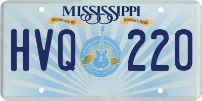 MS license plate HVQ220