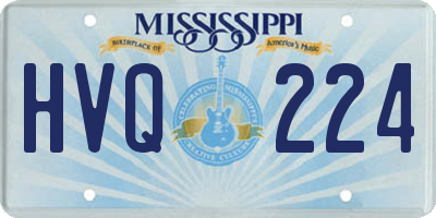 MS license plate HVQ224