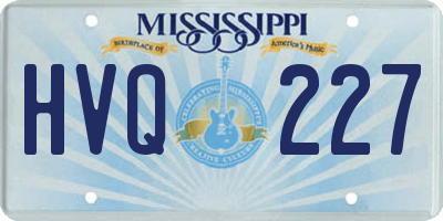 MS license plate HVQ227