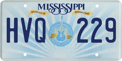 MS license plate HVQ229