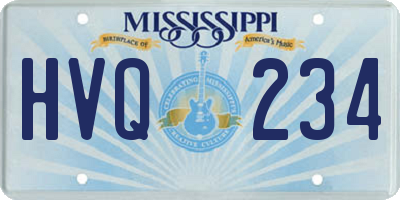 MS license plate HVQ234