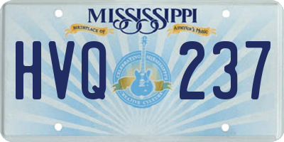 MS license plate HVQ237