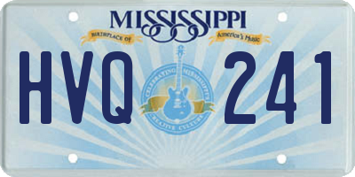 MS license plate HVQ241
