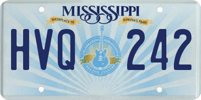MS license plate HVQ242