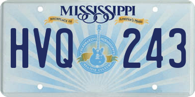 MS license plate HVQ243