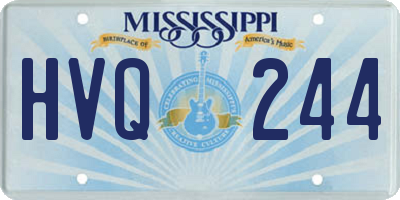 MS license plate HVQ244