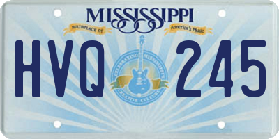 MS license plate HVQ245