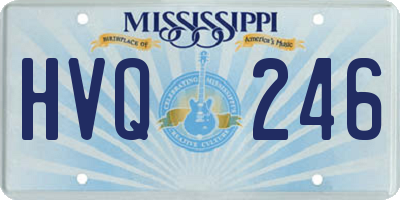 MS license plate HVQ246