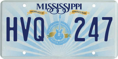 MS license plate HVQ247