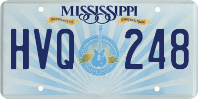 MS license plate HVQ248