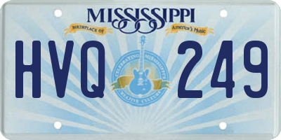 MS license plate HVQ249