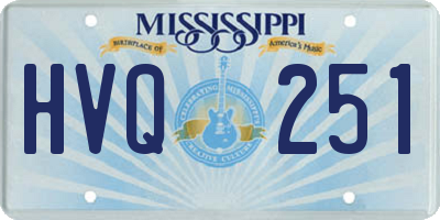 MS license plate HVQ251
